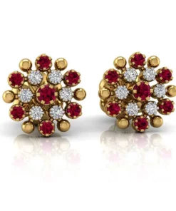 Princess color stone earring