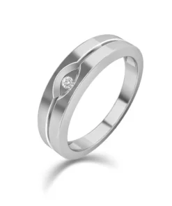 Diamond gents band ring