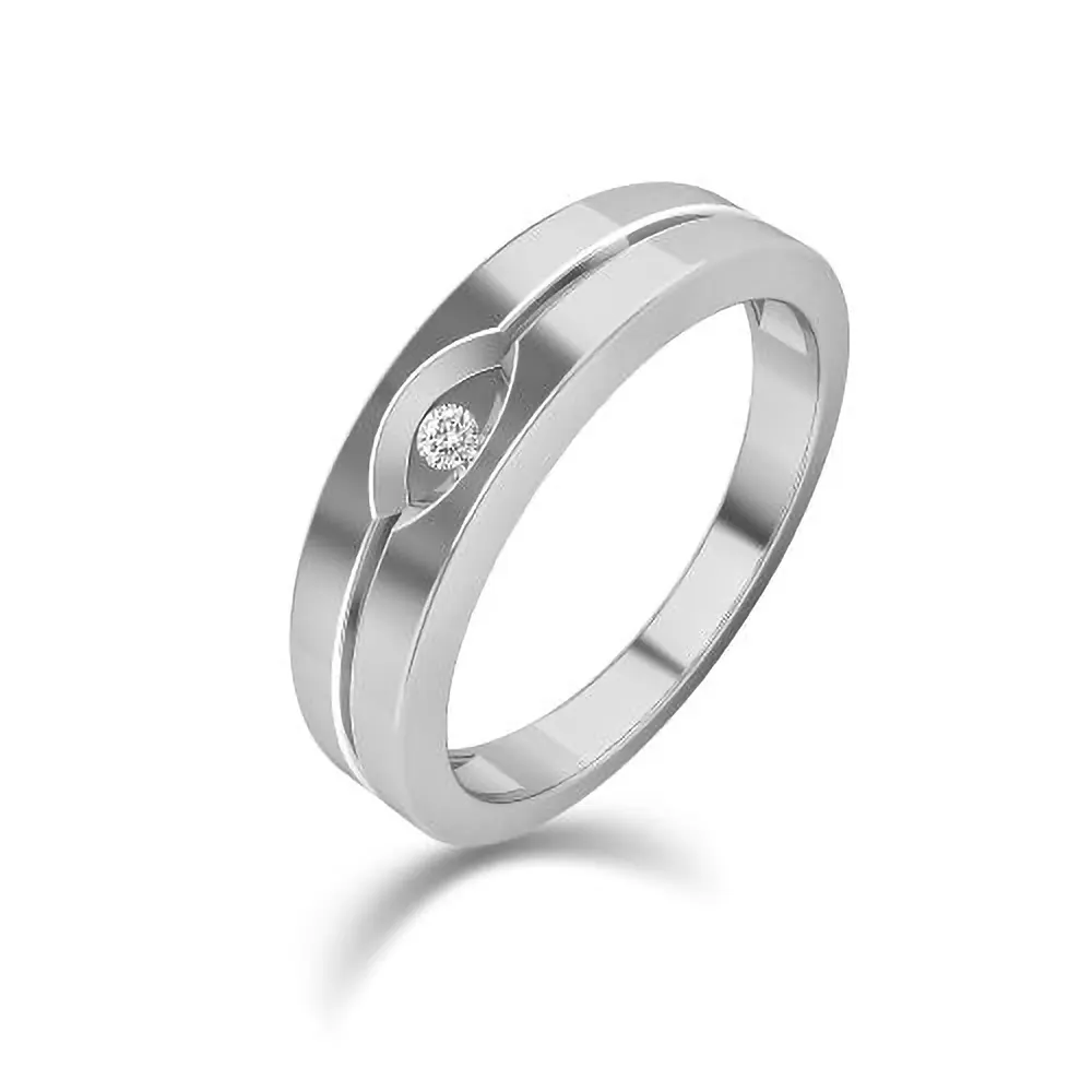 Diamond gents band ring